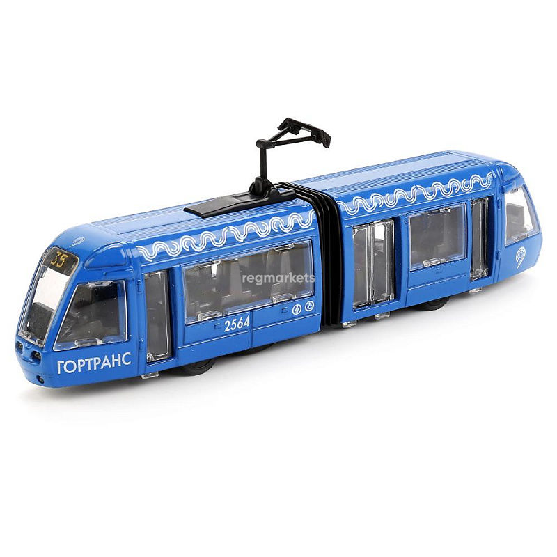 Трамвай Технопарк, новый, с гармошкой, 19 см SB-17-51-WB(IC)