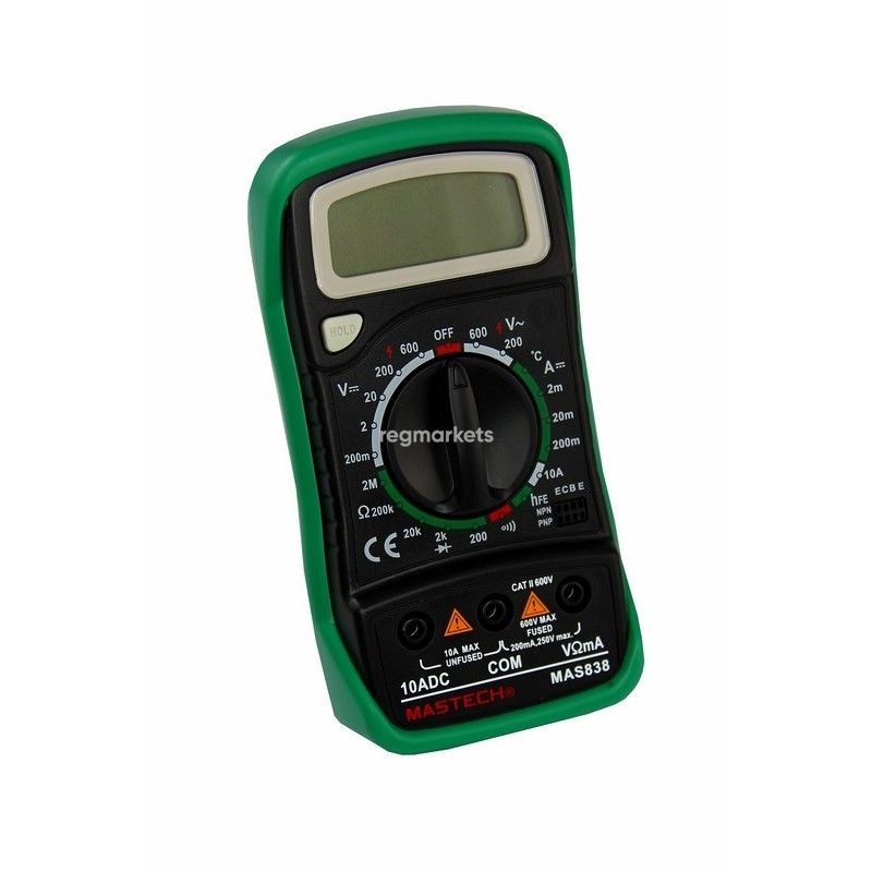 Портативный мультиметр MAS838 в кожухе с прозвонкой и измерением температуры MASTECH, цена за 1 шт