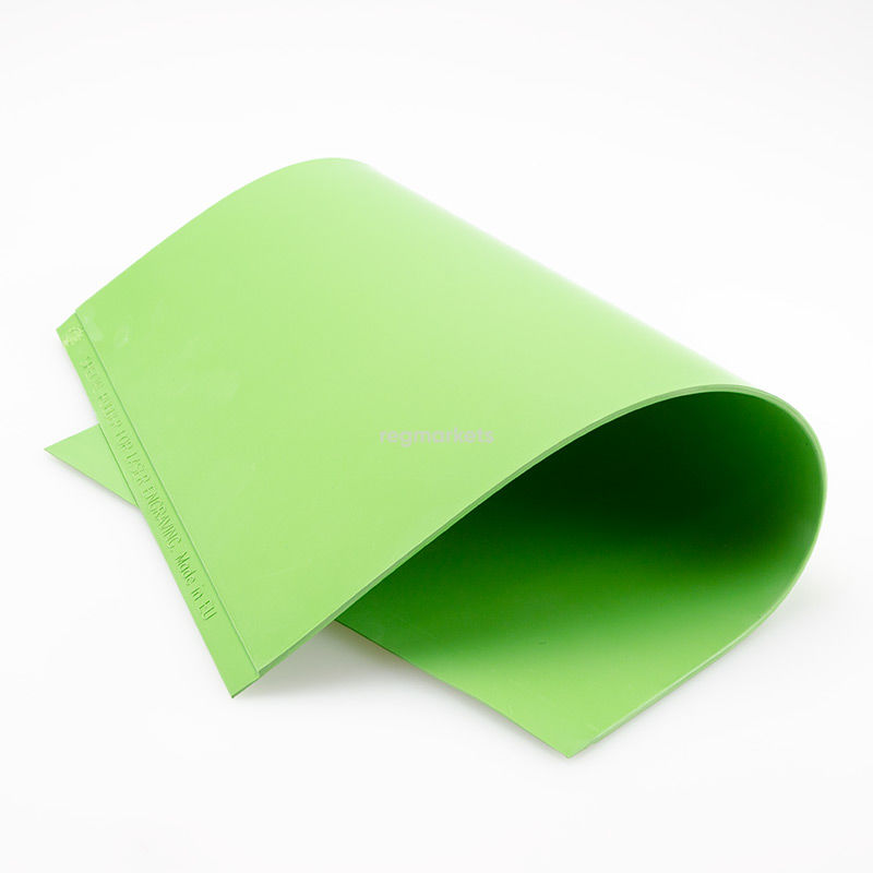 Резина для лазерной гравировки - Гринлайн, А4+ (310х220мм), 2.3мм, цвет зелёный