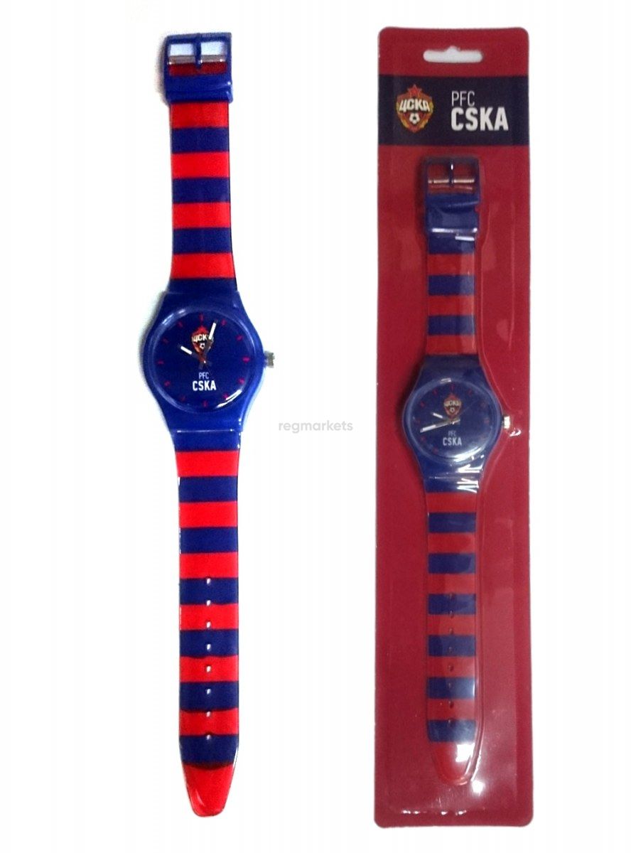 Часы наручные 33мм PFC CSKA, красно-синий ремешок