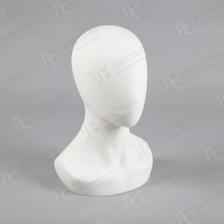 Манекен головы для шапок женский Г-205М(бел)