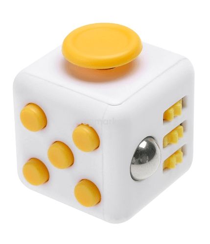 Антистресс кубик Fidget Cube (бело-желтый 4)