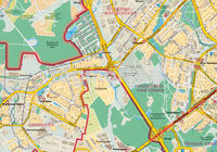атлас-принт Настенная карта Москва Современная 1:26 размер 143х202 фото 2
