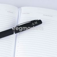 Ручка с гравировкой инициалов "Комфорт" черная фото 2