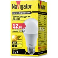 Светодиодная лампа груша Navigator 71 296 NLL-A60-12-230-2.7K-E27, цена за 1 шт. фото 1